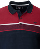 Bluza męska granatowo-czerwona z kołnierzykiem polo na guziki ze ściągaczami bawełniana - Reymo