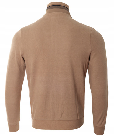 Bluza męska beżowa rozpinana na zamek ze stójką kieszenie bawełniana welurowa Antracid