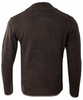 Sweter męski kardigan zapinany na guziki jesienny brązowy gładki ciepły wełniany - Reymo