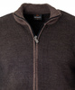 Bluza męska brązowa rozpinana na zamek stójka wełniana kieszenie na zamek - Devanti