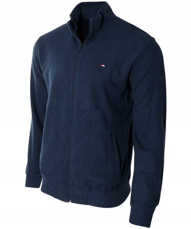 Bluza męska granatowa rozpinana na zamek ze stójką kieszenie Dynamic
