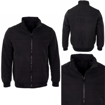 Kurtka męska rozpinana przejściowa czarna - J Style