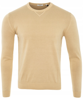 Klasyczny sweter męski - Elastyczny, Kremowy - Marka BAKER'S - Doskonały wybór na każdą okazję