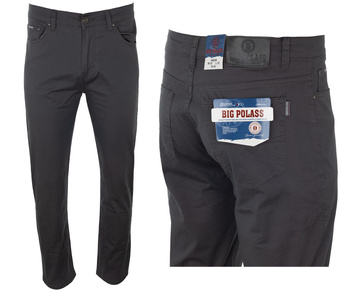 Letnie spodnie męskie materiałowe szare proste