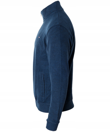 Bluza męska ciemno-niebieska rozpinana na zamek ze stójką kieszenie Dynamic