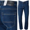 Spodnie jeansy męskie granatowe proste nogawki bawełniane klasyczne - Gemello