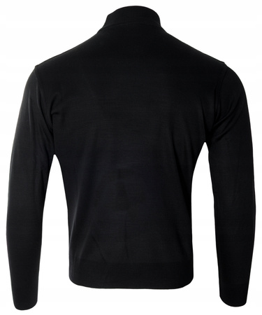 Sweter męski półgolf czarny gładki wełniany turecki - Devir