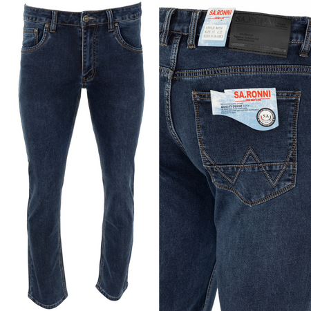 Spodnie męskie jeansy ciemno-niebieskie - SA.RONINI