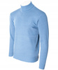 Golf męski sweter błękitny wizytowy elegancki - MUST