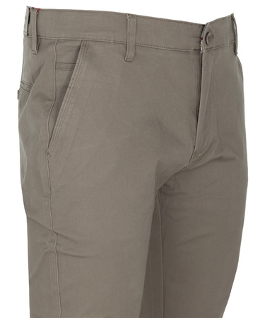 Spodnie męskie beżowe bawełniane stylowe klasyczny krój