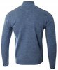 Sweter męski półgolf krótkie zapięcie na zamek niebieski gładki klasyczny - Devanti