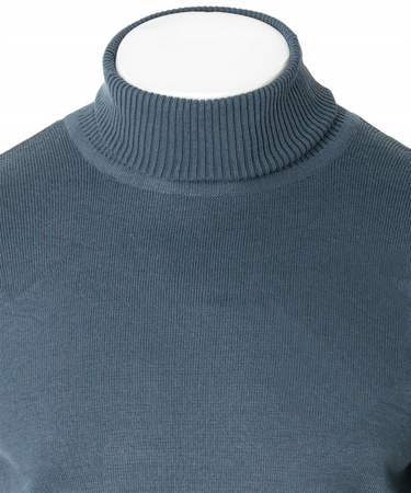 Golf męski sweter grafitowy wizytowy elegancki - MUST