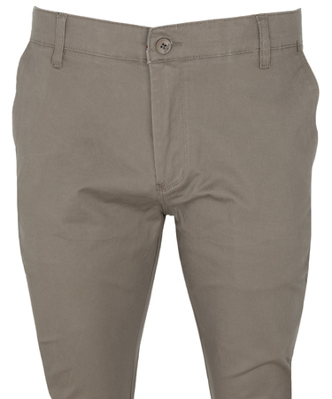 Spodnie męskie beżowe bawełniane stylowe klasyczny krój