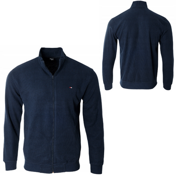 Bluza męska granatowa rozpinana na zamek ze stójką kieszenie Dynamic