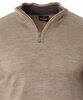 Sweter męski półgolf krótkie zapięcie na zamek brązowy gładki klasyczny - Devanti