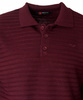 Bluza męska z kołnierzykiem polo na guziki bordowa wzór w pasy ze ściągaczami bawełniana - Reymo
