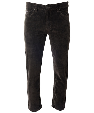 Spodnie męskie klasyczne materiałowe sztruksowe brązowe proste nogawki L30 i L32 - St. Leon