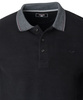 Bluza męska czarna gładka z kołnierzykiem polo na guziki ze ściągaczami bawełniana - Reymo