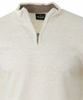 Sweter męski półgolf krótkie zapięcie na zamek kremowy gładki klasyczny - Devanti