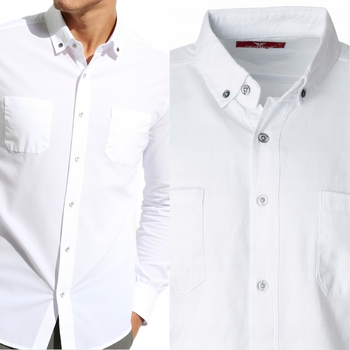 Koszula męska bawełniana casual biała letnia przewiewna z kieszeniami - Redline