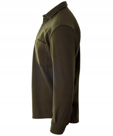 Koszula męska casualowa polarowa zielona ciepła turecka - Redline