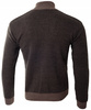 Bluza męska brązowa rozpinana na zamek stójka wełniana kieszenie na zamek - Devanti