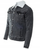 Katana męska jeansowa ocieplana futerkiem kurtka szara - Gamello