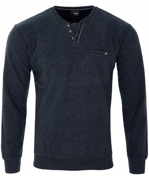 Klasyczna Męska Bluza z Długim Rękawem - Niebieska - Weens - Idealna na Co Dzień