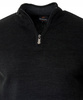 Sweter męski półgolf krótkie zapięcie na zamek czarny gładki klasyczny - Devanti