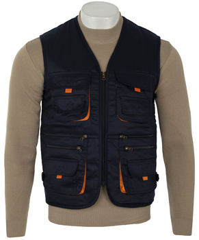 Kamizelka męska bezrękawnik ocieplana robocza granatowa