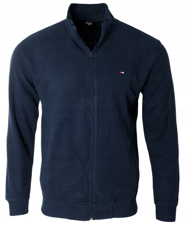 Bluza męska granatowa rozpinana na zamek ze stójką kieszenie Dynamic