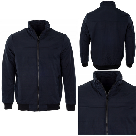 Kurtka męska rozpinana przejściowa granatowa - J Style