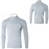 Golf męski sweter jasnoszary wizytowy elegancki - MUST