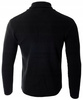 Sweter męski półgolf krótkie zapięcie na zamek czarny klasyczny - Devanti