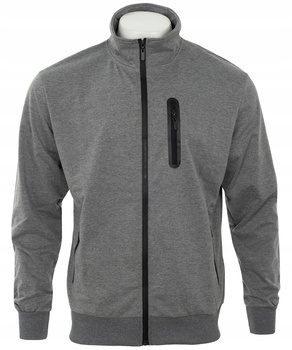 Bluza męska rozpinana ciemno-szara z kieszenią - Must