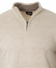Sweter męski półgolf krótkie zapięcie na zamek beżowy gładki klasyczny - Devanti