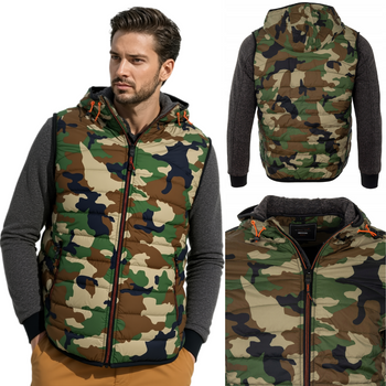 Bluza męska rozpinana pikowana moro przejściowa