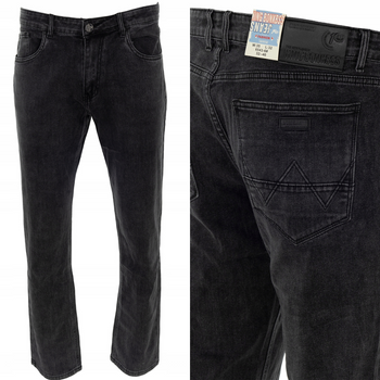 Spodnie męskie jeansy ciemno-szare - King BONKBSS