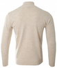 Sweter męski półgolf krótkie zapięcie na zamek beżowy gładki klasyczny - Devanti