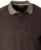Bluza męska ciemno-brązowa gładka z kołnierzykiem polo na guziki ze ściągaczami bawełniana - Reymo