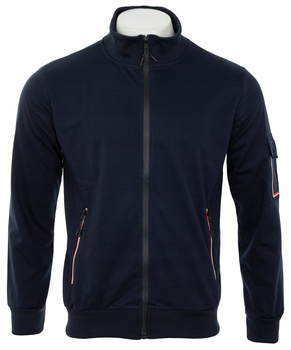 Bluza męska rozpinana granatowa z kieszeniami - Must
