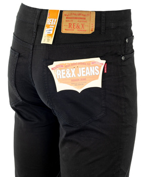 Spodnie męskie materiałowe czarne bawełniane casual proste wiosenne