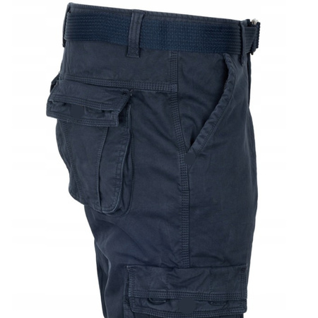 Bojówki męskie ocieplane polar granatowe - ITENO 