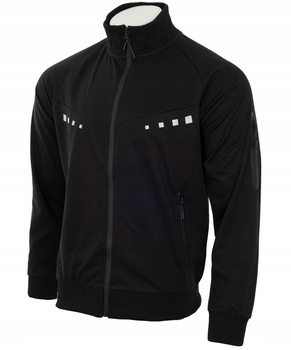 Bluza męska rozpinana czarna  3-kieszenie kołnierz stójka - Must