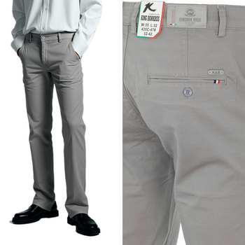 Spodnie materiałowe bawełniane szare - King Bonkbss