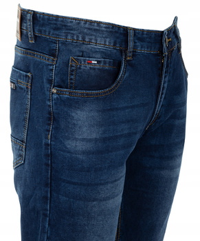 Spodnie męskie jeansy granatowe - King BONKBSS