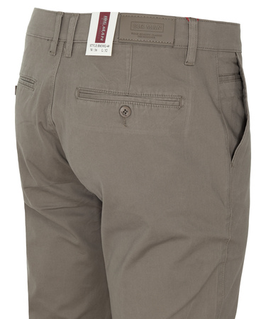 Spodnie męskie beżowe bawełniane stylowe klasyczny krój