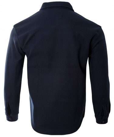 Koszula męska casualowa polarowa granatowa ciepła turecka - Redline