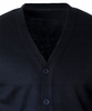 Sweter męski kardigan zapinany na guziki jesienny V-dekolt granatowy gładki wełniany - Devir Orme