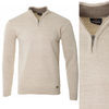 Sweter męski półgolf krótkie zapięcie na zamek beżowy gładki klasyczny - Devanti